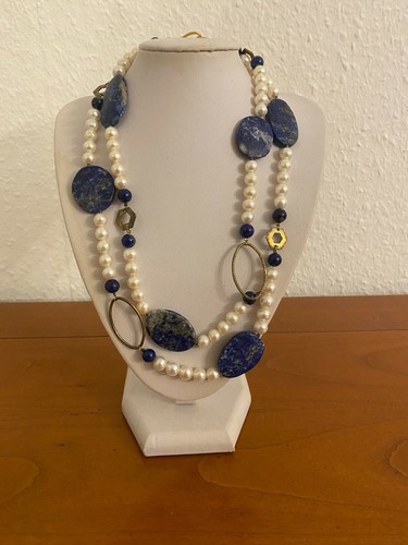 Halskette lapislazuli perlen - lapislazuli,