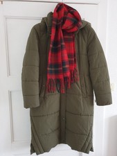 Esprit Steppmantel Damen Wintermantel lang oliv