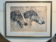 Lithografie Barsoi  Zwei