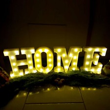 LED Schriftzug XXL Home beleuchtet Buchstaben Schild 66x22cm Set XL Tischdeko