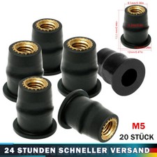 20 Stk. Motorrad Windschutzscheibe Schrauben Kit Gummi Well Mutter-Scheiben M5
