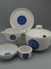 Hutschenreuther Löwenmarke Novum 65 blau Kobalt Sonne Blume Teile zur Wahl