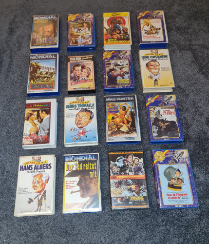 Vhs videokassetten konvolut - vhs-videokassetten,