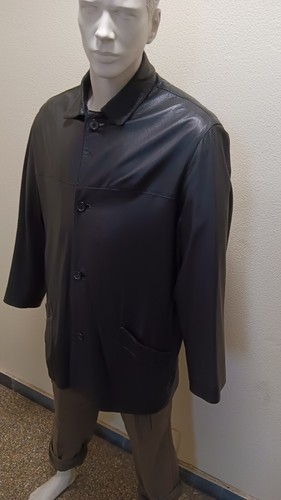 Herren lang lederjacke lamm - herren,