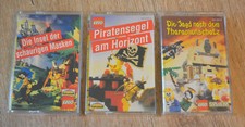 3 Hörspielkassetten LEGO Insel der schaurigen Masken, Piratensegel am Horizont