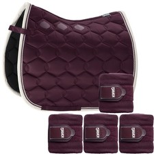 SET Schabracke Bandagen Eskadron Glossy Wave mit doppel Kordel blackberry