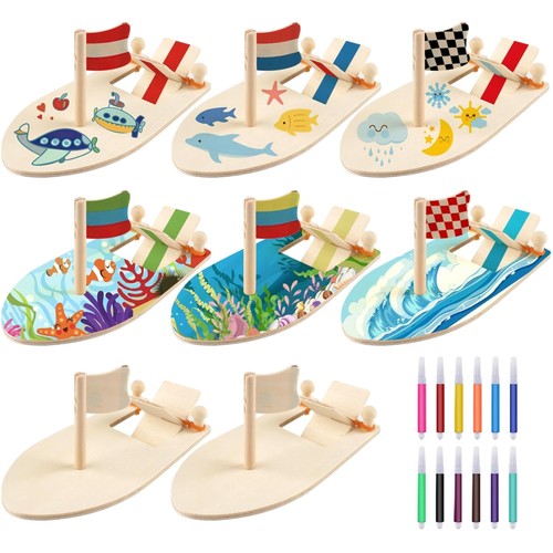 Holzboot bastelset kinder diy - holzboot,