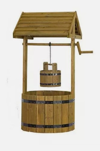 Holz deko brunnen zum - deko,