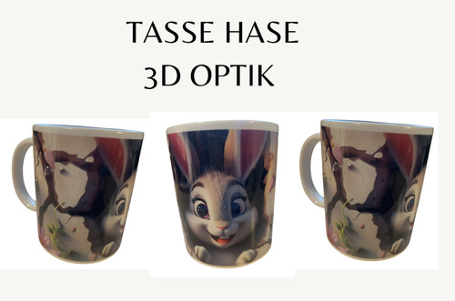 Tasse becher hase 330 ml - hase, 3d
