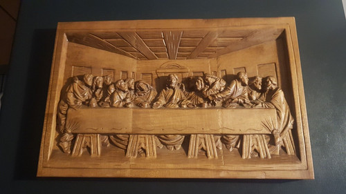 Abendmahl holzrelief relief - abendmahl,