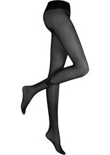 Strumpfhose 40den mit Tattoo Optik Gr. 48/50 Schwarz DamenStrumpf Unterhose Neu*