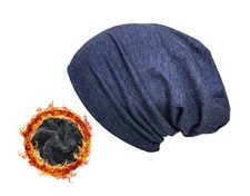 Damen Herren Unisex Beanie Mütze mit Fleece warm gefüttert Thermo für Winter