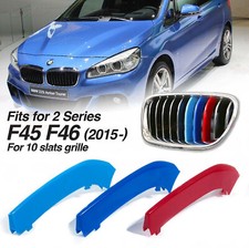 Für BMW 2er F45 F46 2015-2018 M Farben Insert Frontgrill Kühlergrill Nieren Trim