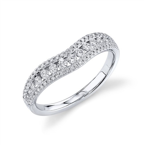 14k weißgold diamant curved - weißgold,