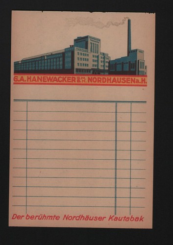 Nordhausen zettel block blatt - nordhausen,, zettel-block-blatt