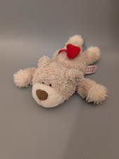 NICI Teddy Bär liegend 20cm mit Herz Kuscheltier Plüschtier Stofftier 