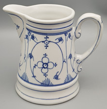 uraltes Porzellan MILCHKÄNNCHEN STROHBLUME Indisch Blau Ø ca.8,8cm/ca11,5h lesen