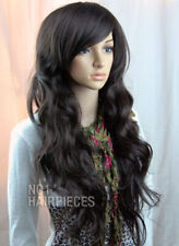 NEU VOGUE BRAUN SCHWARZ LOCKIG DAMEN PERÜCKE WIE ECHTES HAAR HITZEBESTÄNDIG