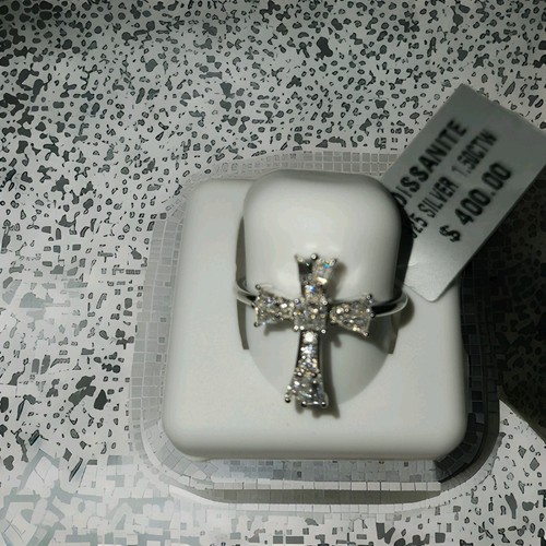 Moissanit kreuz ring - kt,