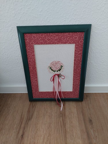 Stickbild blumenstrauß 45cm - stickbild,