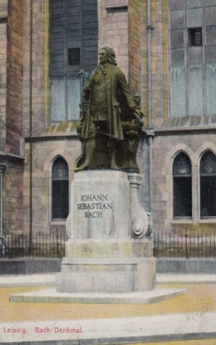 Leipzig bach denkmal - ak, bach-denkmal