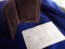 Jagdschein Etui Antik Brieftasche ca 1950 Ausweismappe mit Patina & Quittung 