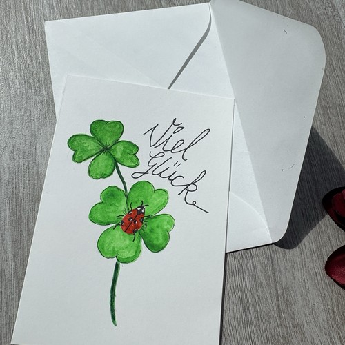 Handgemalt aquarell karte bild - handgemalt,
