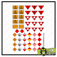 Decal 1:45 SPUR 0  -  Warntafeln Güterwagen Container Eisenbahn Modellbahn