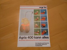 Agria 400 Vielzweckmaschine Prospekt Einachser Geräteträger