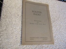 Vintage OEM Kolster Radio