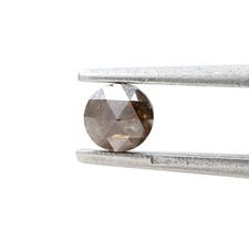 Lose Natürlicher Diamant 0.46tcw Grau Braune Funkelnde Rund Rose Cut Für Gift