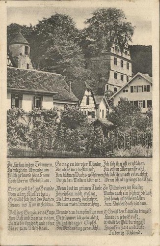 Hirsau schlossruine mit - hirsau, ulme