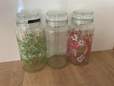 3 leere L’Or 150g Kaffeegläser 2 gemustert Limited Edition