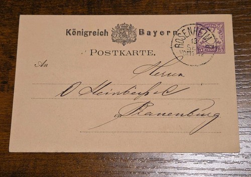 Ganzsache königreich bayern - ganzsache,