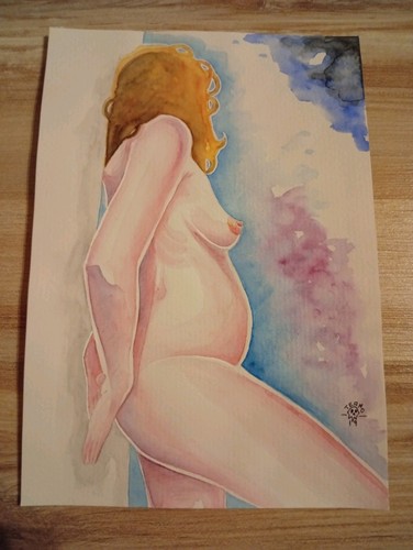 Original akt aquarell - original,