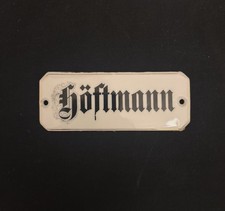 Höftmann Namensschild Porzellan Antik