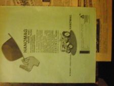 Hanomag Schlepper Trecker Traktor 11 x Werbung in Feld und Wald aus 1953 - 1964,