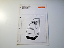 Bedienungsanleitung Hako Carpomatic (7721) Original Hako Hausdruckerei