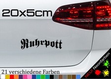 Ruhrpott Aufkleber Schriftzug Köln Pott Düsseldorf Sticker Bochum NRW 20x5cm