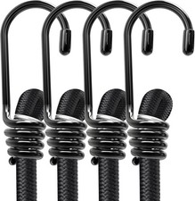 AlfaStash™ Gummiseile mit Haken 70 cm 4er Pack Latex Made - 4 