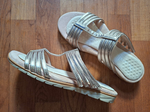 Damen pantoletten gold - damen,