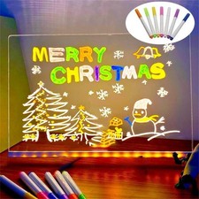 LED Notiztafe Leuchtendes Zeichenbrett DIY Notiztafel Abwischbar Drawing light