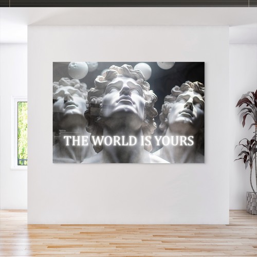 Wandbild the world - world, is