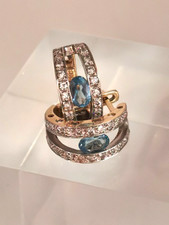 14K./585 Weißgold Aquamarin