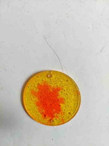 Fensterbild rund gelb - , oranmge