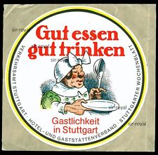 Werbe Aufkleber - Gastlichkeit in Stuttgart - Witwe Bolte - 15x15cm Vintage 80er