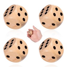 4pcs 30mm dice large - dice, wooden