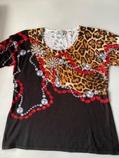 Art&Colour Pullover Phantasiedruck Mit Pailletten Gr. L - Neuwertig