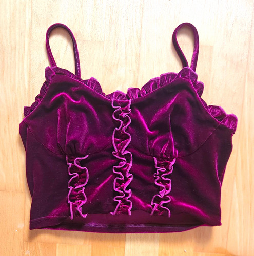Shein rotes samt crop - rotes,