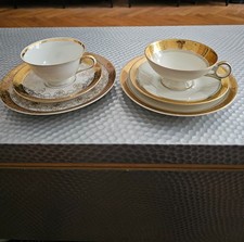 Teetassen Set Vintage Porzellan Bavaria Kronach hohenberg 6 Teile Set 